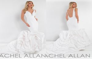 2021 Abiti da sera Nuova senza maniche Sexy Sermata Serrata senza schienale Scapace White Elegant Prom Abito da ballo Formale MADE9251590