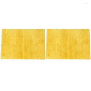 Tappeti da bagno 2x tappeto assorbente assorbente non slip europeo tappeto da bagno tappeto porta casa per la casa 45 x 65 cm giallo