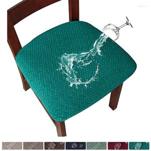 Chair Covers 1 Piece Waterproof Fabric Oil-Proof Seat Cushion Stretch Cover Slipcovers For El Banquet Dining Living Room