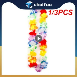 Decorative Flowers 1/3PCS Hawaii Party Leis Flower Wreath Garland Hawaiian Necklace Hawai Floral Farmhouse Decor Supplies Decoration