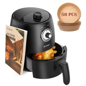 Fryers 2qt Air Fryer Oven con tempo/controllo della temperatura, gadget da cucina R fodera e accessori