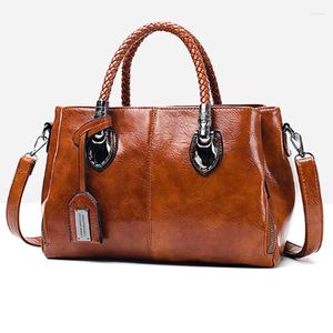 Borsa 2024 Spring Vintage PU Leather Borse di lusso Donne Bags Designer Marchi famosi spalla Bolsa femminile femminile femminile