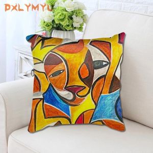 Pillow Africa Series Painting Abstract Art Print Cover Decorative Covers Throw Case Home Decor