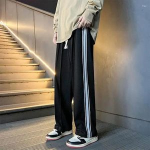 Pantaloni da uomo pantaloni jogger gamba larga pantaloni della tuta dritta uomo da pista per sudore tracce in stile coreano elegante y2k