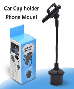 Universal Car Cup Mount Phone Holder For IPhone 11 Pro Max Samsung A71 Long Arm Clamp with Anti slip Phone Grip In Retail Package6510263