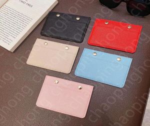 Uomini classici Donne Mini Pocoliere Small di credito di alta qualità Porta della carta bancaria Slim Bank Tolle Totale 5 Slot Card Embossing Metal Rivets7612833