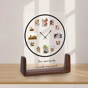 Frames Custom 12 Po Collage Family Picture Frame Time Spent With Is Worth Every Second Personalized Bedroom Desk Decoration