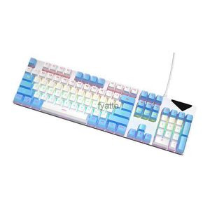 Tangentbord Skylion True Machinery Blue Axis Red Black Tea Color Block Keyboard esports Games Wired Luminescent Mechanical Keys H240412