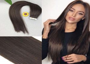 Teyp Saç Uzantısı 100 PU Cilt Atkısı Saç Peru Düz Remy İnsan Saçı 1620 inç Moda Kadınlar için54643434613340