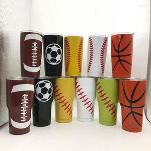 Muggar 20oz/30oz kreativa baseball dubbelskikt rostfritt stål isoleringsvattenkopp