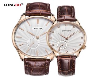 Longbo Quartz Watch Lovers Watchs Women Men Coppie Dress Watches Wols Owchs Fashion Casual Watch Gold 1PCS 50128054622
