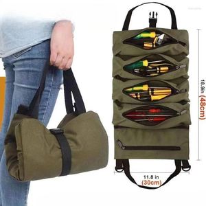 Storage Bags Roll Up Tool Bag Multi-purpose Wrench Organizer Small Shoulder Kit Zipper Carrier Handbag