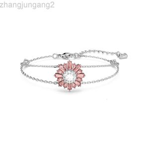 Designer Swarovskis Jewelry Sunshine Sunflower Double Layer Bracelet Female Element Crystal Daisy Bracelet Female