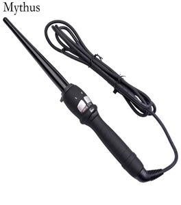 Pojedyncza ceramiczna lufa włosy curling Irondigital Temperaturę Kontrola włosów Curlerfast Stożek Stożek Kształt Curling Hair Tools6537934