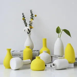Вазы скандинавской керамической вазы декор гостиной домашняя керамика и фарфоровая для цветов декоративные фигурки искусство