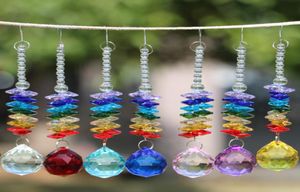 7st Clear 40mm K9 Crystal Ball Pendant Hanging Rainbow Suncatcher Handcrafts Christmas Glass Ornaments Gift W02640mm3095944