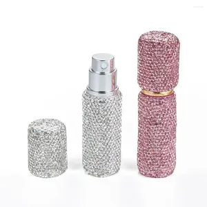 Bottiglie di stoccaggio mini bottiglia di profumo incrostata del diamante campione per pressa di lusso pompa a spruzzo ridotto di viaggio vuoto