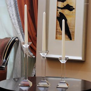 Świece wysokiej jakości kryształowy świecznik luksus K9 Wedding Deco Holder ręcznie robiony dom do domu dekoracyjny