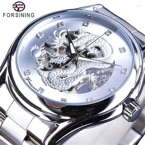 Zegarek na rękę A3G Hollow-Carowed Man Clock Tourbillon Watch Chinese Dragon Automatyczne zegarki mechaniczne dla mężczyzn