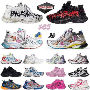 Mens Track Runners 7.0 7.5 Woman Heels Dress Balengiaga Shoes Paris Trainers Graffiti Black Bourgogne Tracks Jogging vandringslöpare 7 gai sneakers