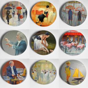 Decorative Figurines September McGee Wall Plate Beautiful High Quality Ceramic Handcrafts Home Living Room El Bar Art