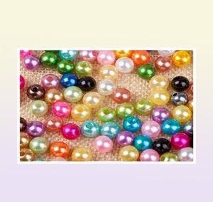 Blanda färger 8mm Abs Imitation Pearl Spacer Loose Pärlor för runda plast smycken halsband charms armband gör fynd gåva 1005841342