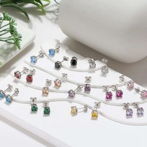 Klasyczne Mossanite Screy Back Coldings Luksusowa biżuteria 925 srebrne srebrne vvs moissanite Diamond Ear Stud dla mężczyzn kobiety