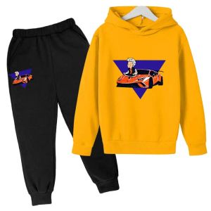 Hose Merch A4 Hoodie Kinder Kleidung Mädchen Kinder Kleidung Set Herbstanzug Jungen Kapuze -Sweatshirt Casual Hosen Pullover Set Kostüm