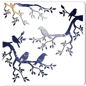 GIOCO DI STENCILO DELL'ALBERO DI REGALO Uccello grande 11,8x11,8 pollici uccelli riutilizzabili su seta di silhouette a foglia decorazioni per la casa