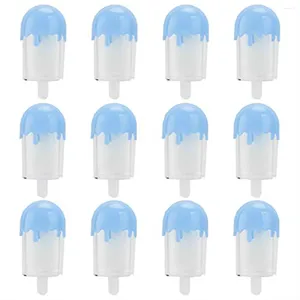 Gift Wrap 12Pcs Ice Cream Shape Candy Box Case Container Party Favors And Gifts Wedding Supplies(Blue)