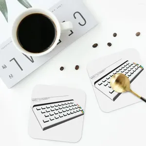 Bordmattor 48K Coasters PVC Leather Placemats Icke-halkisolering Kaffe för dekor Hemkök Matkuddar Set av 4