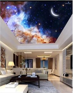 Tapeten Custom PO Tapete 3D Decken Wandbilder Nachthimmel Sternenhöflich Zenit