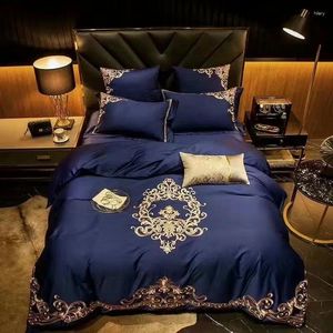 Conjuntos de roupas de cama soltam 6 peças de luxo travesseiro de cama lascas de cama fronhas de algodão estilo europeu conjunto grande conjunto