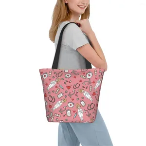 Shopping Bags NOISYDESIGNS Cute Pattern Shoulder Canvas Bag Harajuku Shopper Fashion Casual Summer Totes
