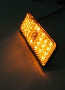 20 av 10 stycken per Lot Amber Rectangle LED -reflektorer Turn Sign Light Universal Motorcykel CAR7993404