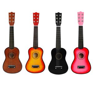 PEGS 21 polegadas Basswood Ukulele 6 Strings pequenos instrumentos musicais de guitarra acústicos para crianças para crianças para iniciantes