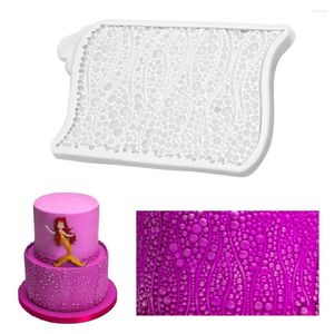 Baking Moulds Cake Decorating Tools Chocolate Candy Paste SugarCraft Mould Pearls Seaweed Silicone Fondant Mold Birthday Bubbles Pattern