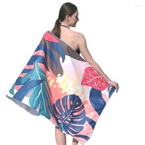 Towel Beach Double Faced Velvet Bath Flower Tropical Sports Sports Sports Swimming Microfiber Moda confortável