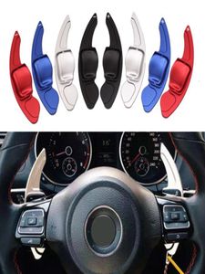 Car Steering Wheel Paddle Extend DSG Direct Shift Gear Paddle Extension For VW Tiguan Golf 6 MK5 MK6 Jetta GTI R20 R36 Blue Red6584261