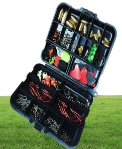 20Kinds 128pcs Fishing Accessories Hooks Swivels Weight Fishing Sinker Stoppers Connectors Sequins Lures Fishing Tackle Box5773455