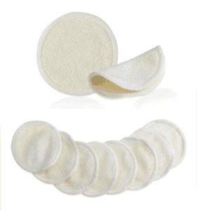 Bamboo Fibre Makeup Pad Remover Velvet Bamboo Bawełna miękka brud odporna na pranie wielokrotnego użytku Piękna makijaż narzędzie do czyszczenia L2870351