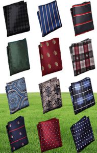 Luxury Men Handkerchief Polka Dot Striped Floral Printed Hankies Polyester Hanky Business Pocket Square Chest Towel 2323CM7527199