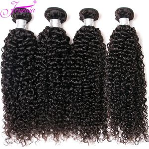 Ткани бразильский сырой извращенные кудрявые 3 4bundle Deals Virgin Hair Natural Black 826 -дюймовый 100% Cheveux Real Human Hairweave 240408