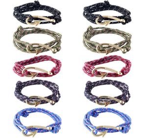 10st QingGear Handmade Paracord Justerbar fiskkrokarmband med fiskkrokhänge Taktisk fallskärmsreparmband utomhus Gad5903270