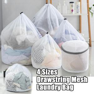 Laundry Bags 4 Sizes Bag Mesh Organizer Net Dirty Bra Socks Underwear Foldable Washing Household Clothes Care Accessories