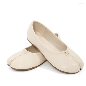 Dress Shoes Split Toe Flats Round Toes Tabi Soft Bottom Loafers Slip On Party Shallow Zapatillas Mujer Comfy Women