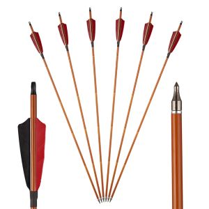 Darts 6/12/24pcs 31.5" Archery Twocolor Mixed Carbon Arrows AMO30" OD6.2mm for Compound Recurve Bow Sport Archery Shooting Practice