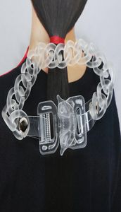 1017 Alyx 9SM transparenta armband män kvinnor klassiska alyxkedjor armband högkvalitativ matt transparent plastsäkerhetspänne F123204975