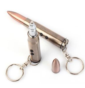 3 in 1 Mini Red Laser Pointer LED Flashlight Torch Light Ball Pen Bullet Syle Key Chain4697568