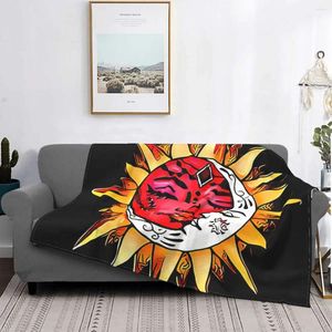 Blankets Big Combination Sun And Moon Blanket Plush Spring Autumn Breathable Ultra-Soft Throw For Office Rug Piece